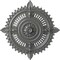 Ekena Millwork Haylynn Ceiling Medallion (Fits Canopies up to 1 1/4"), 29 1/8"OD x 1 1/4"ID x 4"P, Silver CM29HYSLS - alternate 1
